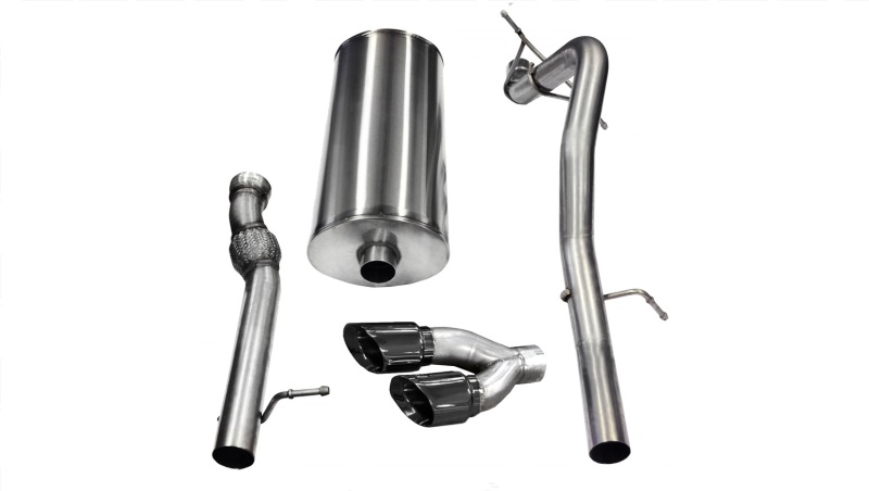 GMC Yukon Performance Exhaust - CORSA Performance - Cat-Back Single Side with Twin 4in Black Pro-Series Tips - Black - `11-`14